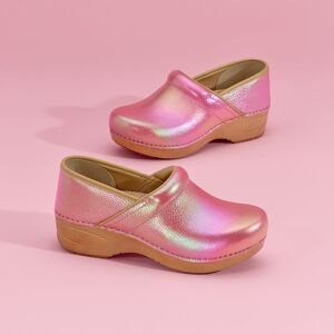 Dansko Pink Iridescent Women's Mules
